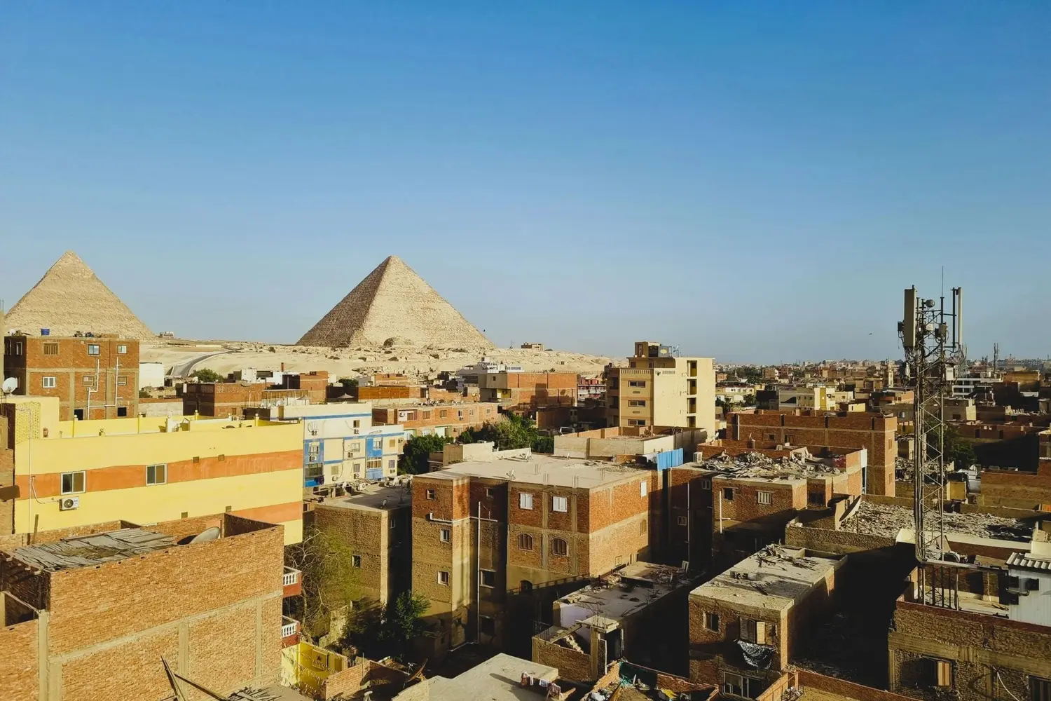Courier route visual for India to Cairo