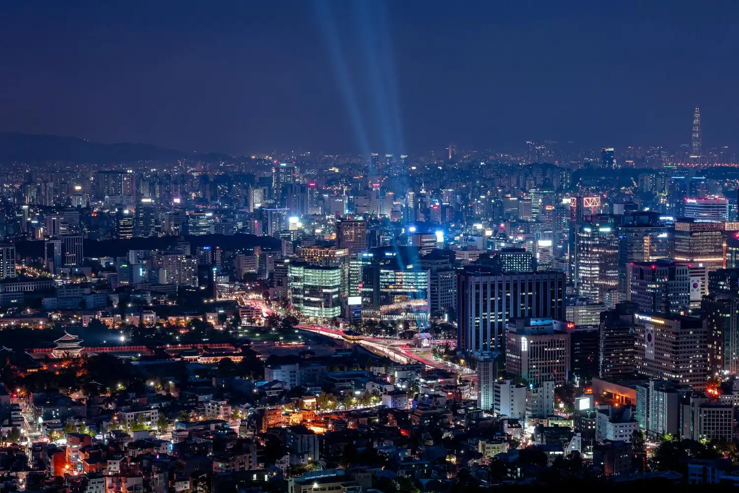 Courier route visual for India to Daegu